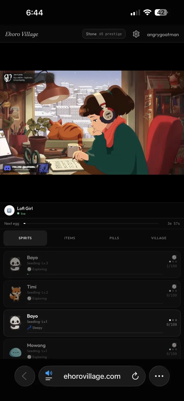 Ehoro Village on mobile