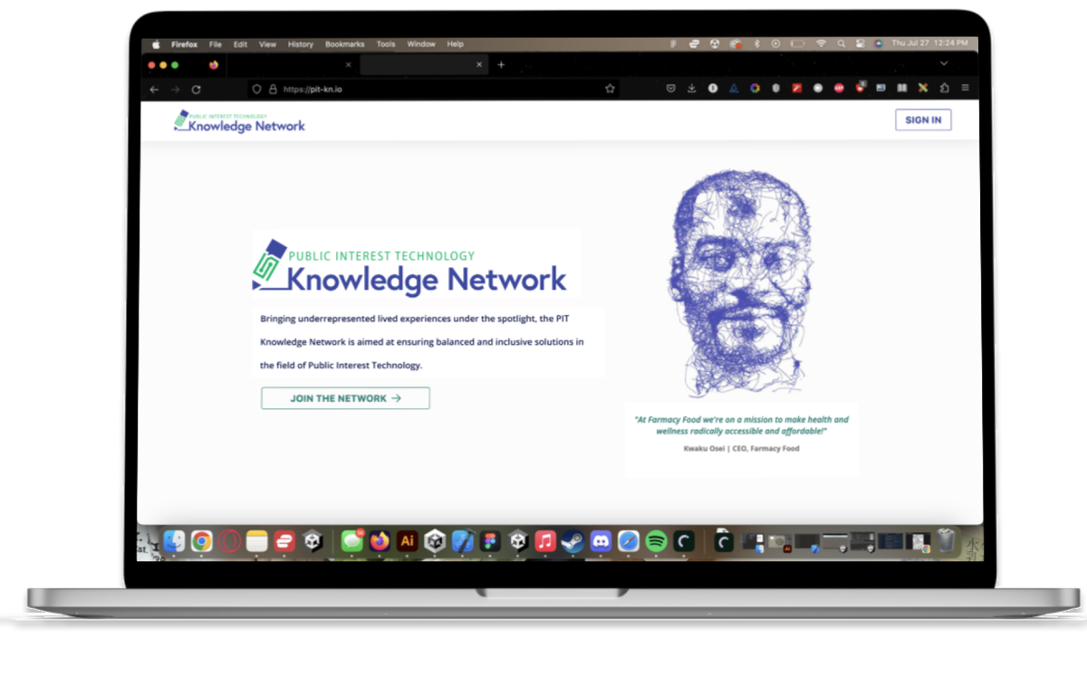 Original Braid homepage — Public Interest Technology Knowledge Network branding