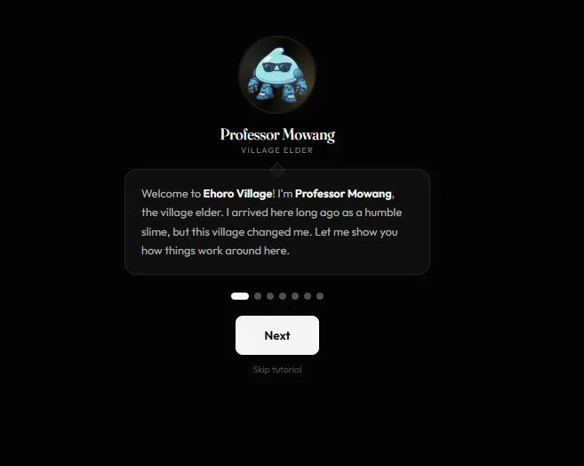 Professor Mowang onboarding tutorial